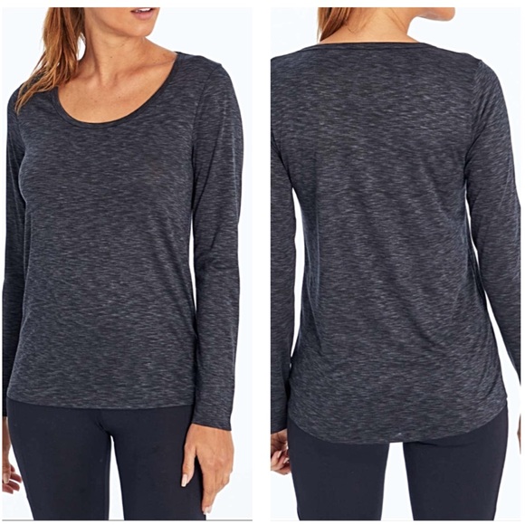 MARIKA Long Sleeve ACTIVEWEAR / ATHLEISURE / WORKOUT Scoopneck TOP “Arielle” XL - Picture 1 of 8
